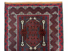 3x5 New Vintage Handmade Tribal Wool Rug Balouch Rug Afghan Rug Red Beige Nice - Jewel Rugs