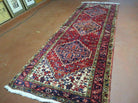 3' 9" X 10'8" Vintage Handmade Turkish Wool Runner Rug Red Nice - Jewel Rugs