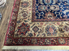 Karastan Rug 8.8 x 12 Herat Floral #900-904, Wool Karastan Carpet, Blue and Beige, Allover Herati Pattern, Samovar Teawash, Vintage Rug 9x12 - Jewel Rugs