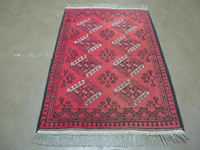 3' X 4' Vintage Fine Handmade Turkoman Bokhara Yamud Rug Carpet Nice - Jewel Rugs