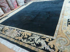 8' X 10' 6" Modern Handmade Tibetan Nepal Wool Rug Carpet Decorative Black - Jewel Rugs