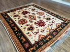 5' X 6' Vintage Handmade Knotted Turkish Kazak Pattern Wool Rug Bohemian Boho Interior Design - Jewel Rugs