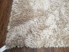 Ivory Shag Rug 5x7 - 6x7, Medium Flokati Carpet 5'7" x 7'2", Shaggy Solid Soft Plush Pile Bedroom Entryway Rug, Modern Contemporary Area Rug - Jewel Rugs