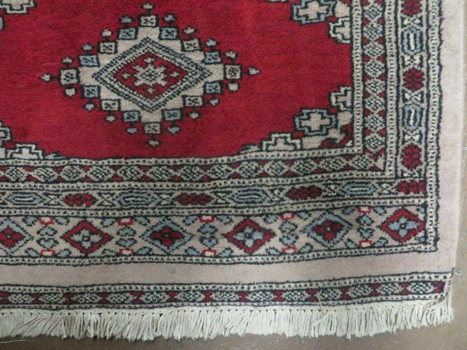 2' X 3' Vintage Handmade Pakistani Turkoman Bokhara Yamud Rug - Jewel Rugs