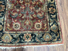 Small Indo Persian Rug 3x5 ft, Indian Mahal Carpet 3 x 5, Hand Knotted Vintage Rug, Teawash, Floral Rug, Oriental Area Rug, Maroon Rug, Wool - Jewel Rugs