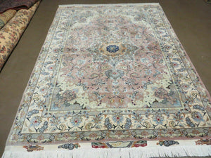 5' X 7' Vintage Handmade Turkish Wool Oriental Area Rug Silk Accents Traditional Style Home Décor Pink - Jewel Rugs