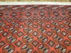 Red Bokhara Rug 7x13, Traditional Turkoman Carpet, Afghani Rug 7 x 13, Afghanistan Carpet 7.3 x 12.9, Hand-Knotted, Vintage, Wool, Nice - Jewel Rugs