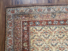 3' 2" X 6' 11" Antique Handmade Wool India Oriental Short Runner Rug Camel Hair - Jewel Rugs