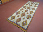 3'6" X 9' 1" Vintage Handmade Moroccan Tribal Azilal Wool Rug Runner Colorful Carpet - Jewel Rugs