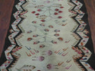 2' 7"X 11' Vintage Handmade Bessarabian Flat Weave Wool Rug Runner Beige and Black - Jewel Rugs