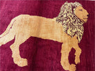 3.5 X 5 Handmade Rug Vintage New Rug Quality Wool Lion Red Veggy Dyes Pictorial - Jewel Rugs