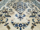 8' X 10' Semi Antique Handmade India Floral Lamb Wool Rug Carpet Ivory/ Beige - Jewel Rugs