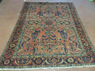 5' X 6' Antique Handmade India Floral Oriental Wool Rug Veg Dyes Organic Red Classical Traditional Home Décor - Jewel Rugs