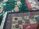 8' X 11' Modern Handmade India Tibetan Wool Rug Decorative Green Nice - Jewel Rugs