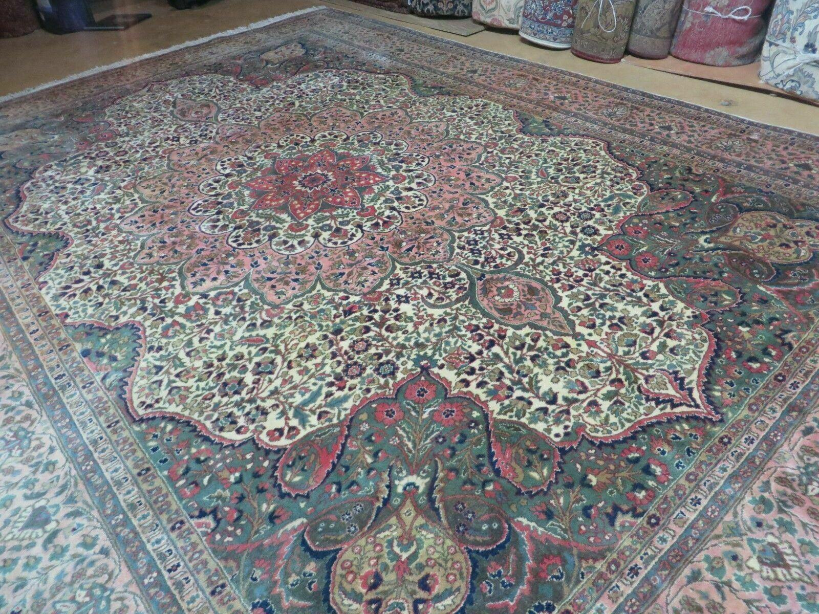 9' X 12' Vintage Fine Handmade India Jaipur Wool Rug Hand knotted Carpet Nice - Jewel Rugs