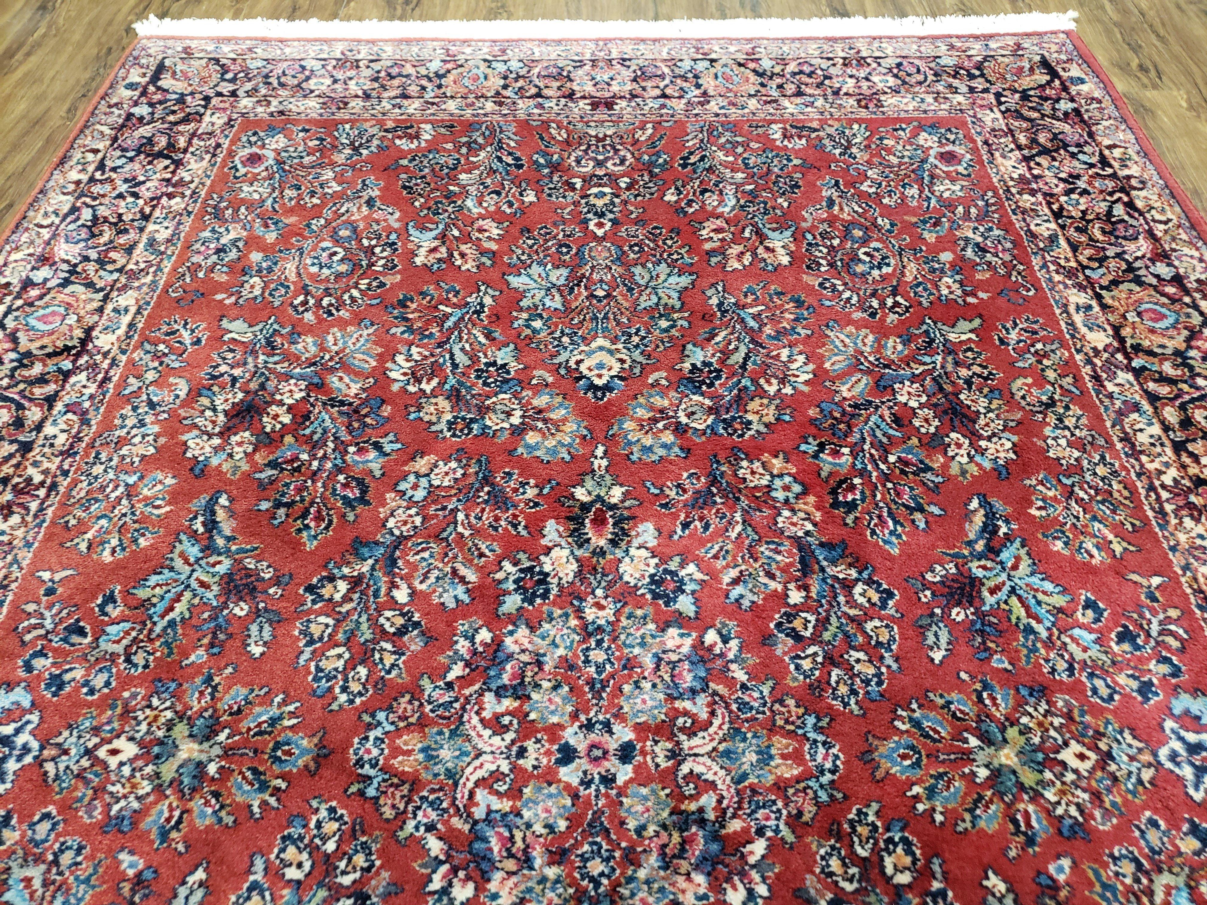 Antique Karastan Rug 5.9 x 9, Karastan Saroukk #785, Original Karastan Collection, 700 Series, Red Wool Karastan Rug, Discontinued, Vintage - Jewel Rugs