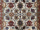 Karastan Rug 5.7 x 7.11 English Manor Stratford Pattern, Wool Karastan Carpet, Oriental Rug, Vintage Rug 6x8, Allover Pattern, Cream Red - Jewel Rugs