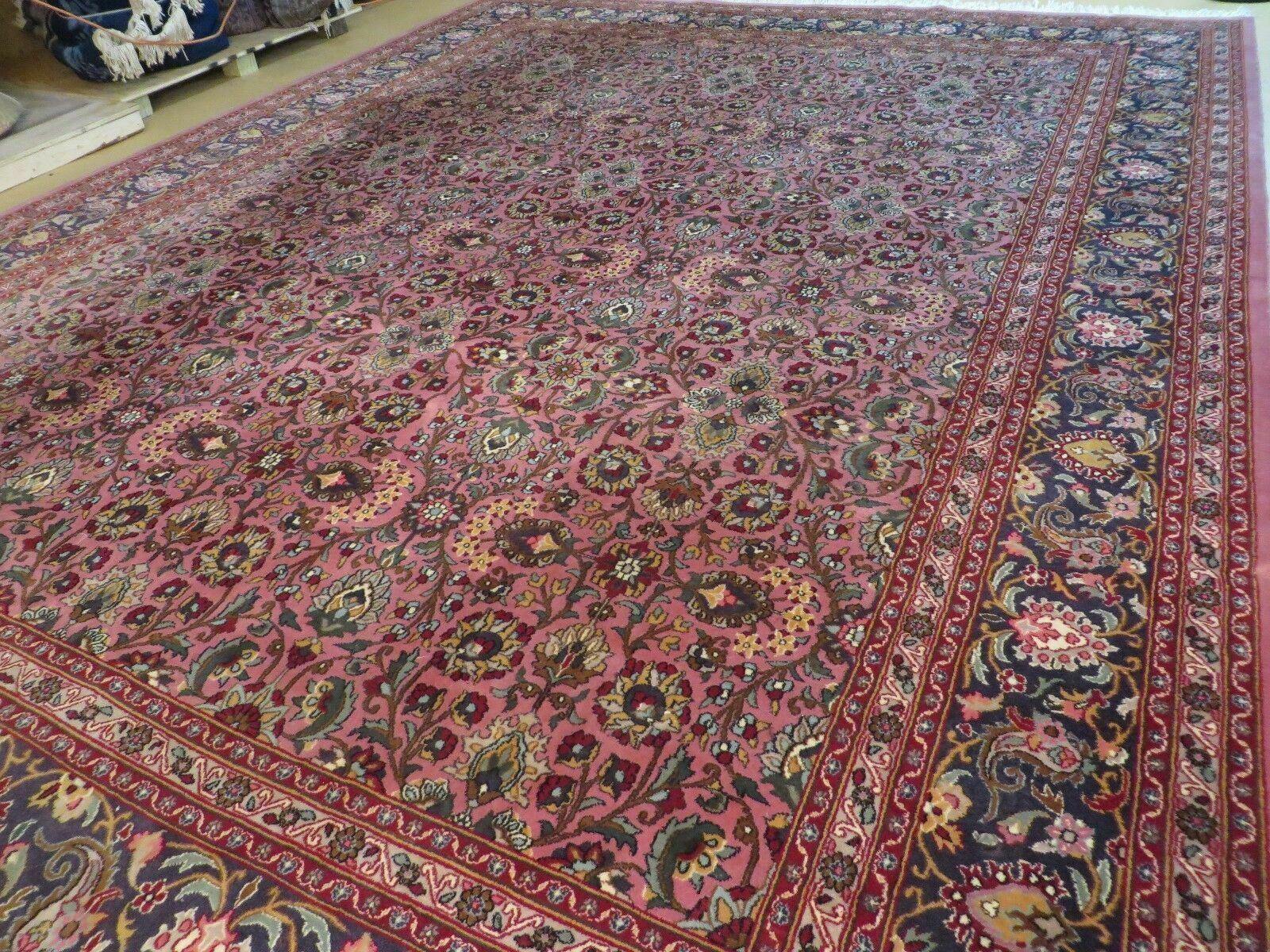 10' X 13' Vintage Handmade Fine Chinese Allover Design Oriental Wool Rug Nice - Jewel Rugs