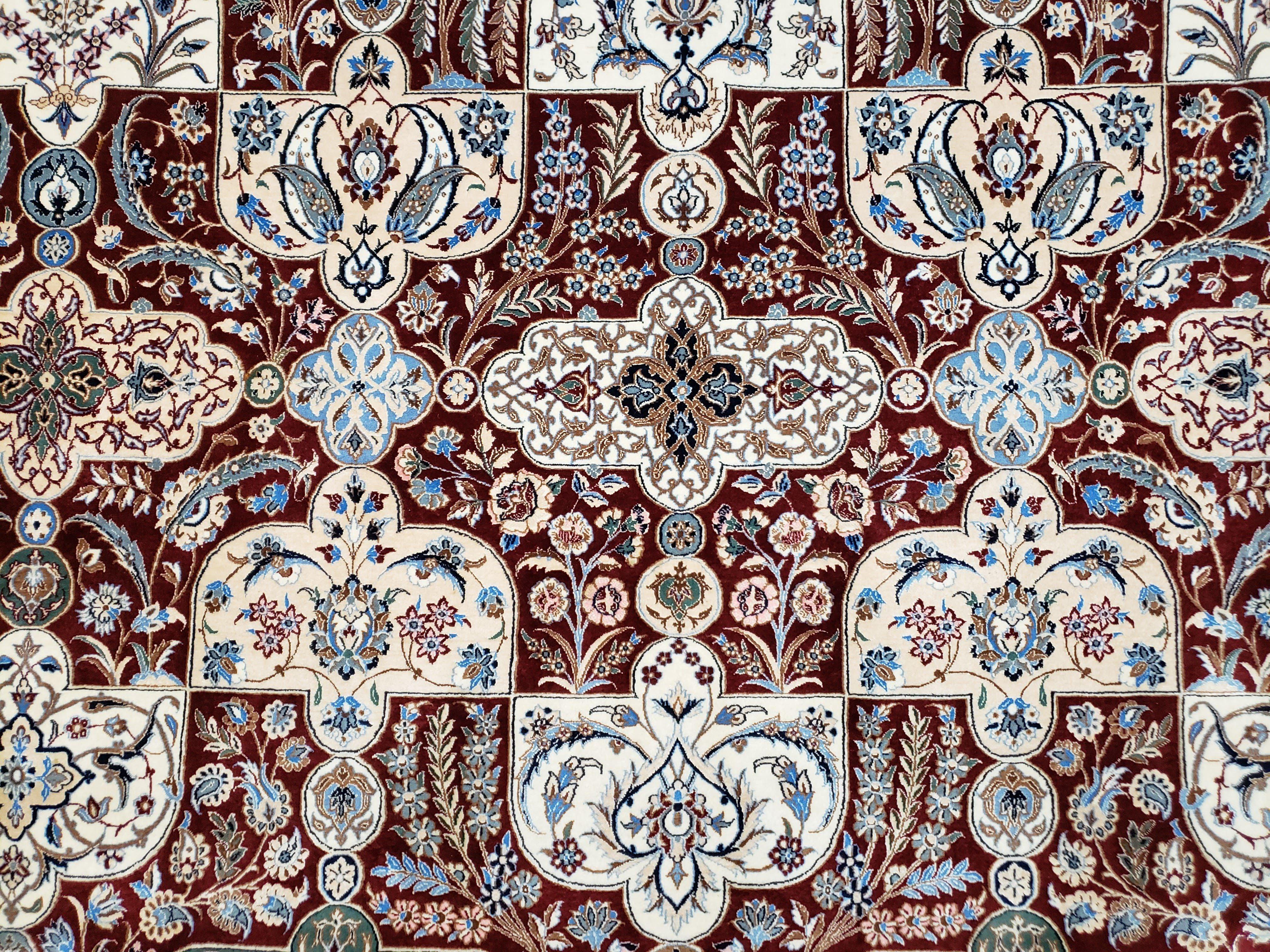 Persian Nain Rug 11x15 – Wool on Silk, Hand-Knotted, Signed Masterpiece - Jewel Rugs