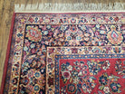 Antique Karastan Rug 8.8 x 12, Sarouk Design #785, USA Made, Red Karastan Wool Carpet, Vintage Karastan Area Rug, Original Karastan w/ Label - Jewel Rugs