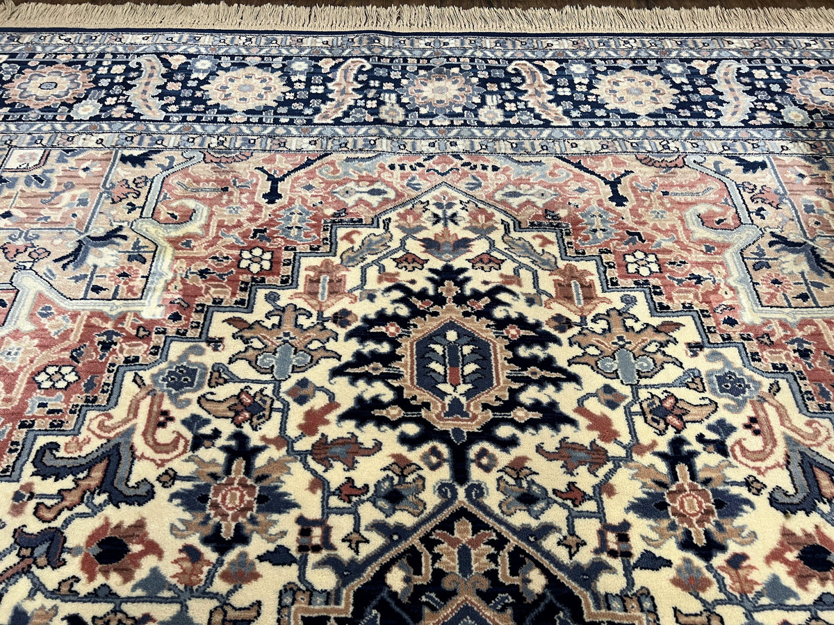 Karastan Rug 8.8 x 12 Blue Heriz 748, Wool Karastan Carpet, Discontin