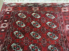 4' 5" X 5' 7" Semi Antique Handmade Afghan Yamud Turkoman Bokhara Wool Rug - Jewel Rugs