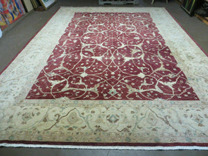 10' X 14' Vintage Handmade PESHAVAR CHOBI Pakistani Agra Wool Carpet Nice - Jewel Rugs