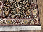 Sino Persian Silk Rug 3x5 Oriental Carpet 3 x 5 Fine Silk Rug, Black Ivory Gold, Animal Motifs, Flowers, High Quality, Vintage Silk Rug Wow - Jewel Rugs