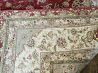 10' X 14' Handmade Fine Wool Rug Carpet Silk Accent Floral Dome Medallion Red Wow - Jewel Rugs