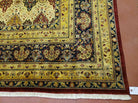 9' X 12' One-Of-A-Kind Hand-Knotted Indian Wool Rug Floral Agra Vegetable Dyes - Jewel Rugs