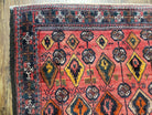 4 x 8 Handmade Baluch Afghan Turkoman Tribal Wool Rug Organic Dyes 8x4 Carpet - Jewel Rugs