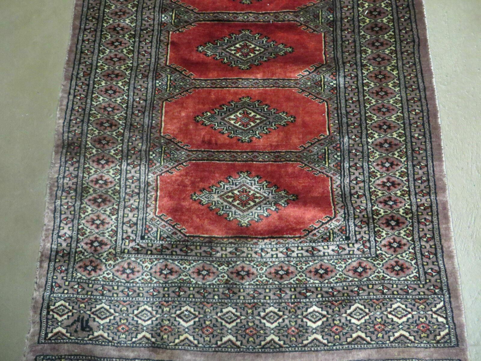 3' X 5' Vintage Handmade Pakistani Turkoman Bokhara Balouch Woven Wool Rug Nice - Jewel Rugs