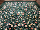 Karastan Garden of Eden Rug 8.8 x 12 Karastan Rug, Wool Karastan Carpet, Vintage Karastan, Green, Multicolor Flowers Allover, Area Rug, Nice - Jewel Rugs