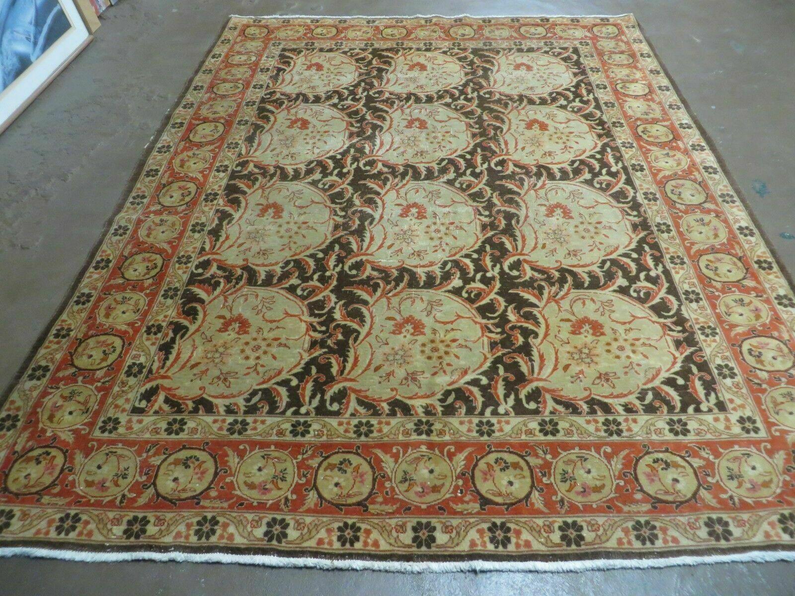 6' X 8' Vintage Handmade Pakistan Floral Oriental Wool Rug Details Organic Nice - Jewel Rugs