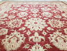 Oversized Rug, 14x19 - 15x20 Area Rugs, Red and Beige Peshawar Rug, Large Oriental Carpet, Pakistani Rug, Floral Allover, Handmade, Wool - Jewel Rugs