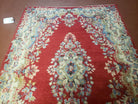 3x5 Persian Kirman Rug, Oriental Persian Carpet 3 x 5, Wool Vintage Hand-Knotted Rug, Floral Medallion, Open Field, Small Rug, Red Beige Light Blue - Jewel Rugs