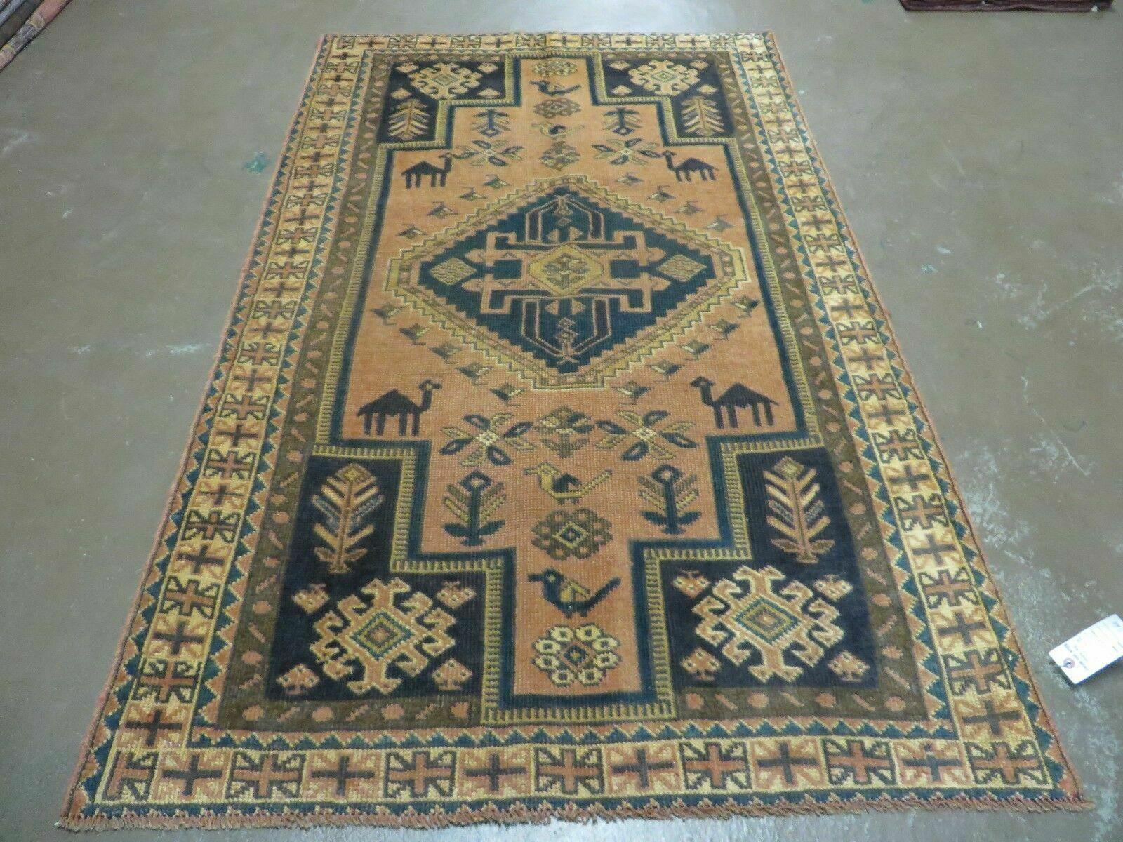 4' X 6' Antique Handmade Turkish Anatolian Wool Rug Camel Vegetable Dyes - Jewel Rugs