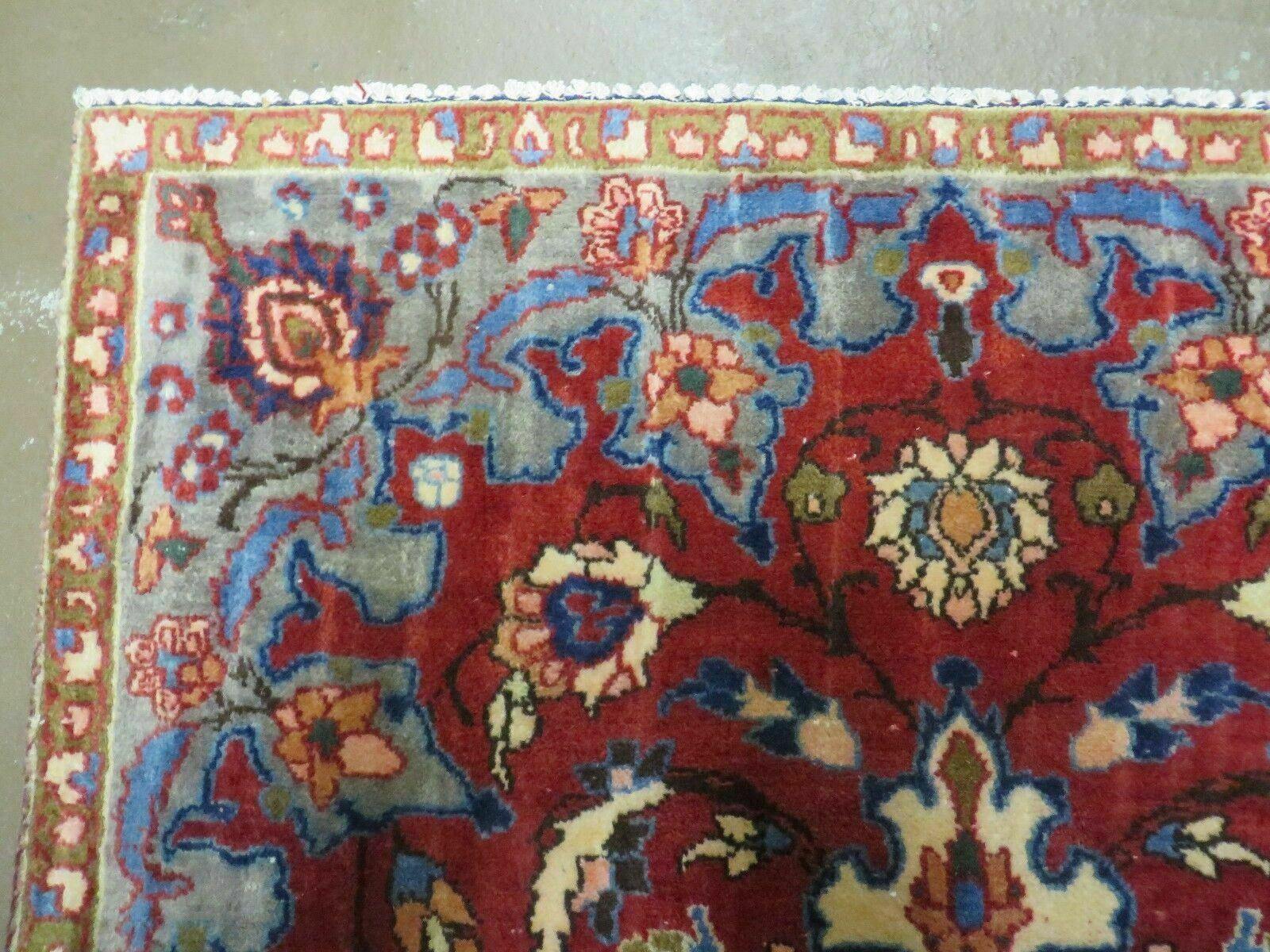 4' X 6' Antique Handmade India Floral Oriental Wool Rug Vegetable Dyes #120 - Jewel Rugs