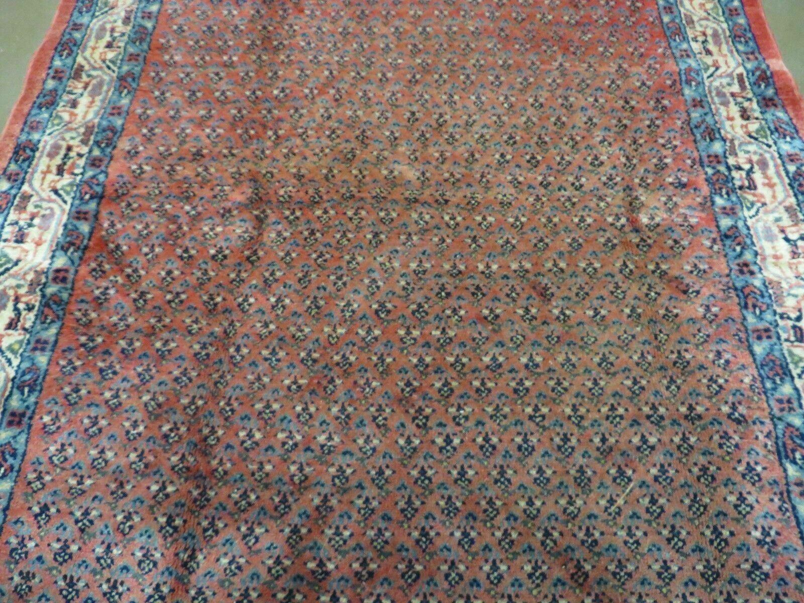 Antique Persian Seraband Runner 3.7 x 11 - Red, Wool, Mir Pattern - Jewel Rugs