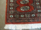 2' 5" X 7' 6" Vintage Handmade Bokhara Turkoman Pakistani Red Wool Runner Rug Nice - Jewel Rugs