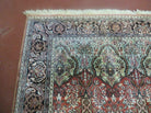 6' X 6' Vintage Handmade Fine Indian Silk Rug Kashmir Square Nice - Jewel Rugs