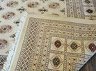 12' 7" X 18' 6" Vintage Handmade Bokhara Turkoman Yamud Pakistan Wool Beige Oriental Rug - Jewel Rugs