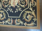 2' 7" X 14' Handmade French Garden Aubusson Needlepoint Rug Flat Weave Runner Black and Beige - Jewel Rugs