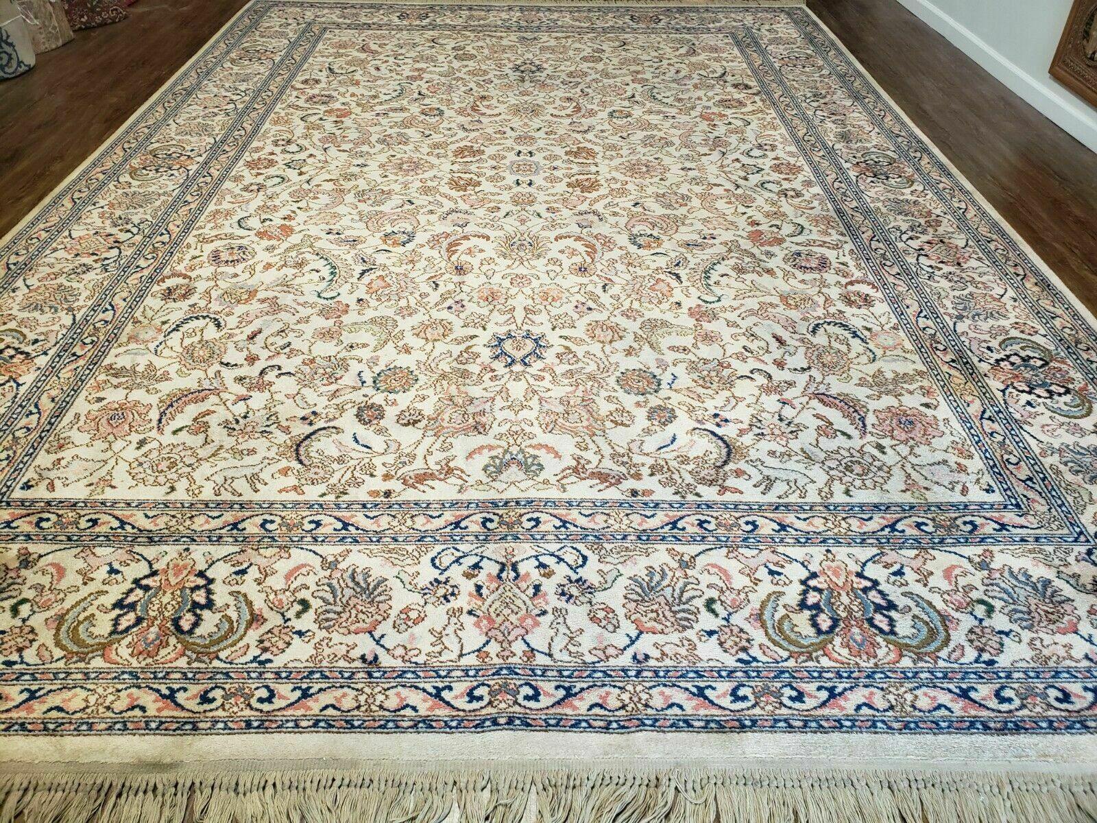 10' X 14' Karastan Ivory Tabriz # 738 Wool RUG American Made Beauty - Jewel Rugs