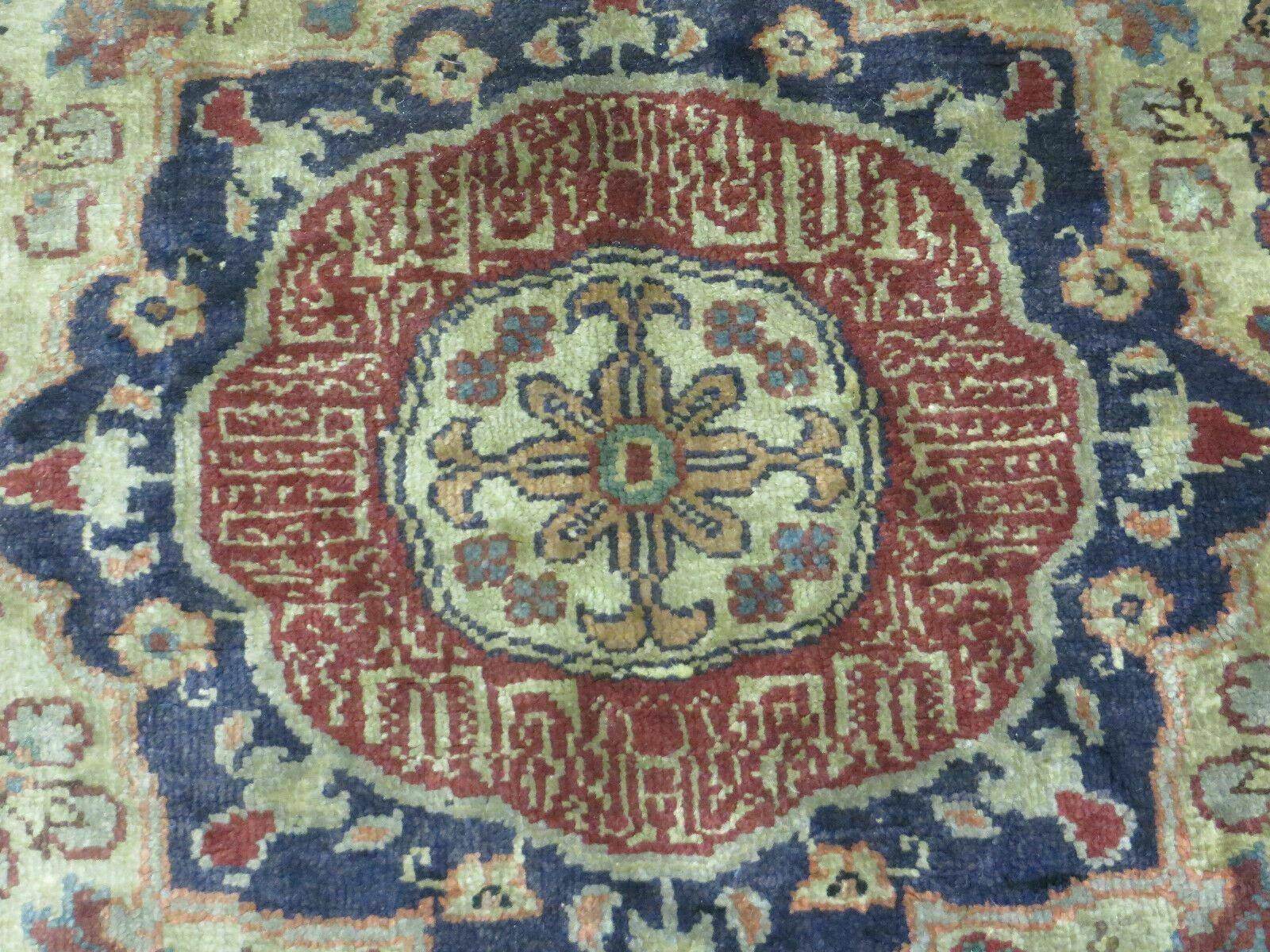 4' Antique Handmade Fine Turkish Kayseri Wool Rug Carpet Round Birds Nice - Jewel Rugs