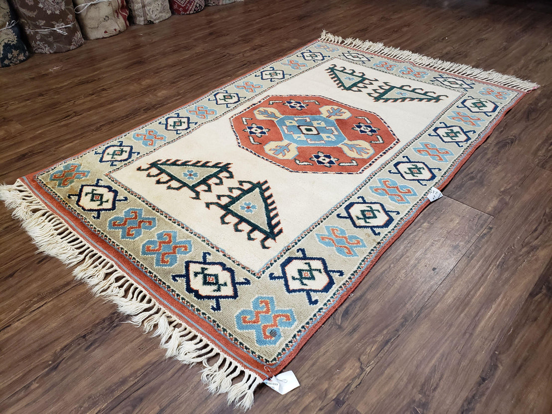 Turkish Rug - LV Inspired Center Rug - 4 By 6ft - Multicolor