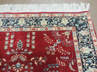 4' X 6' Vintage Fine Handmade Indian Wool Rug Carpet Vegetable Dyes Red Nice - Jewel Rugs