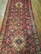 2' 8" X 14' Vintage Oriental India Floral Handmade Wool Runner Rug Red Nice - Jewel Rugs