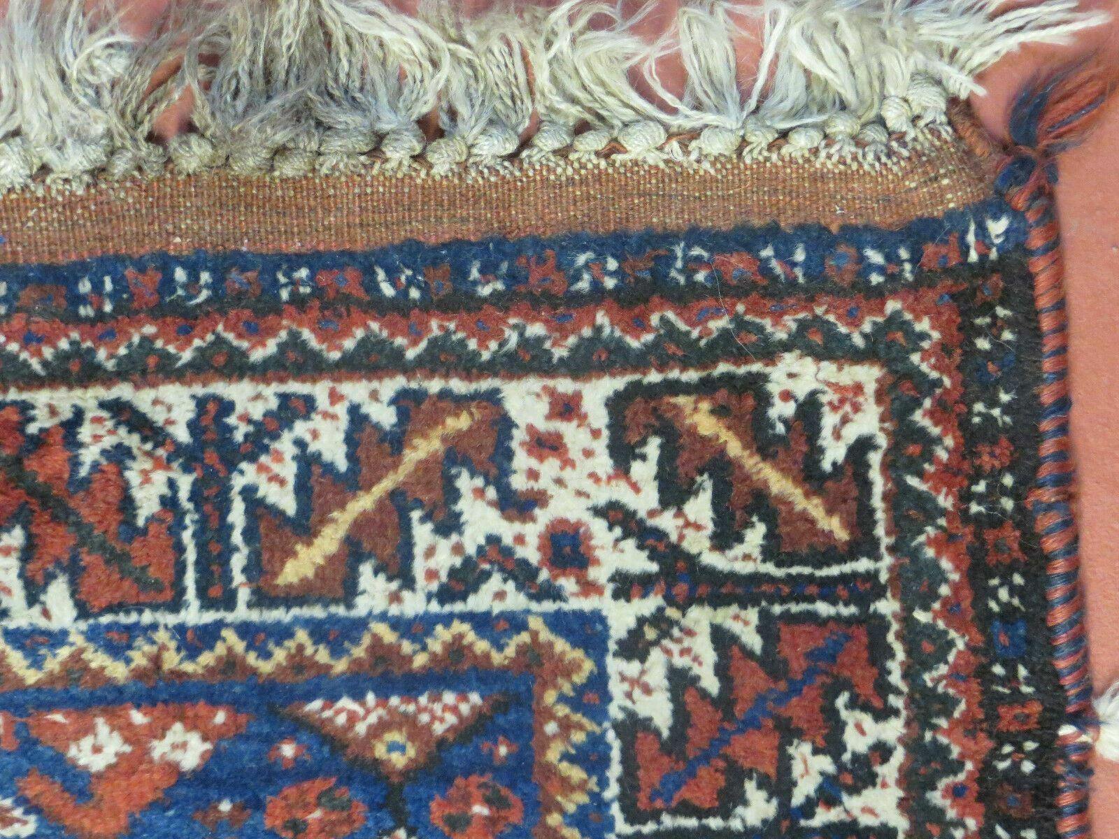 3' 5" X 9' Antique Handmade Caucasian Wool Runner Rug Nice Rare - Jewel Rugs