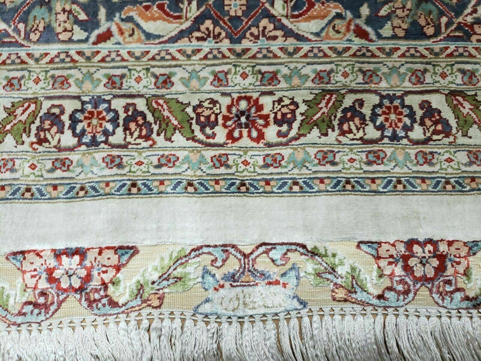 8' X 10' Gorgeous Vintage Handmade Turkish Fine Silk Rug One Of A Kind - Jewel Rugs